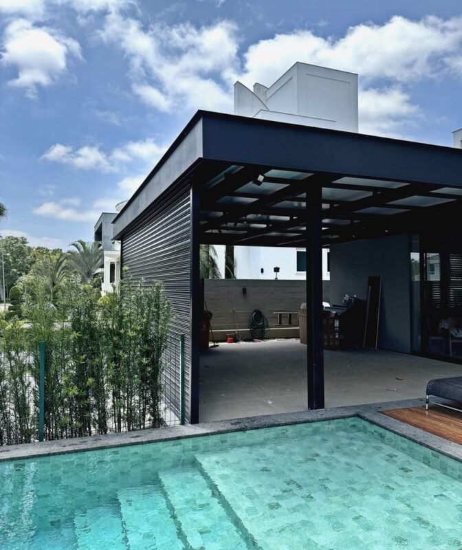 Cobertura Metálica para Garagem Residencial – obra MetalPriss
